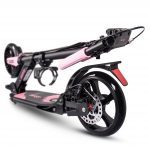 Różowa składana hulajnoga miejska